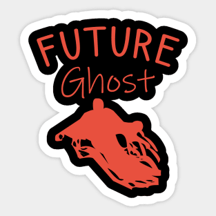 Future ghost  happy halloween day Sticker